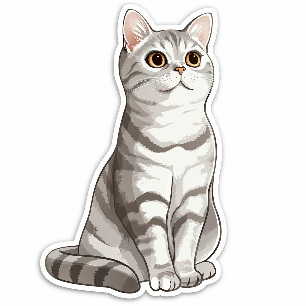 American Shorthair Cat majestic Expressive surreal Vinyl Decal Sticker for Car, Laptop, Tumbler and more # F018710