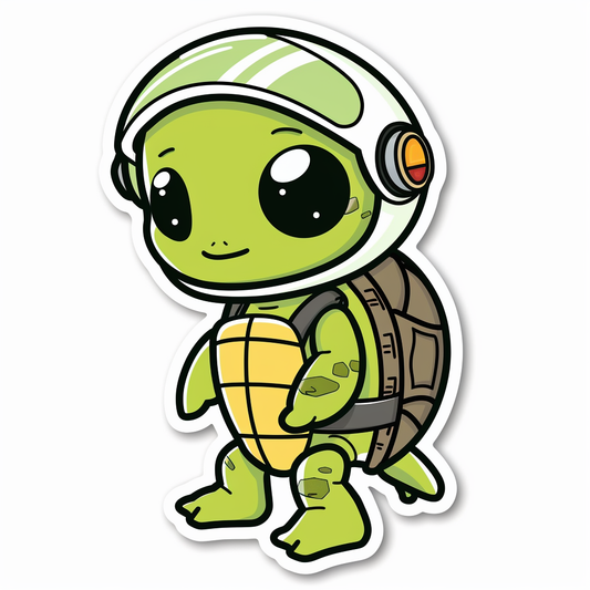 turtle majestic Expressive surreal Vinyl Decal Sticker for Car, Laptop, Tumbler and more # F022131-4" x 4"