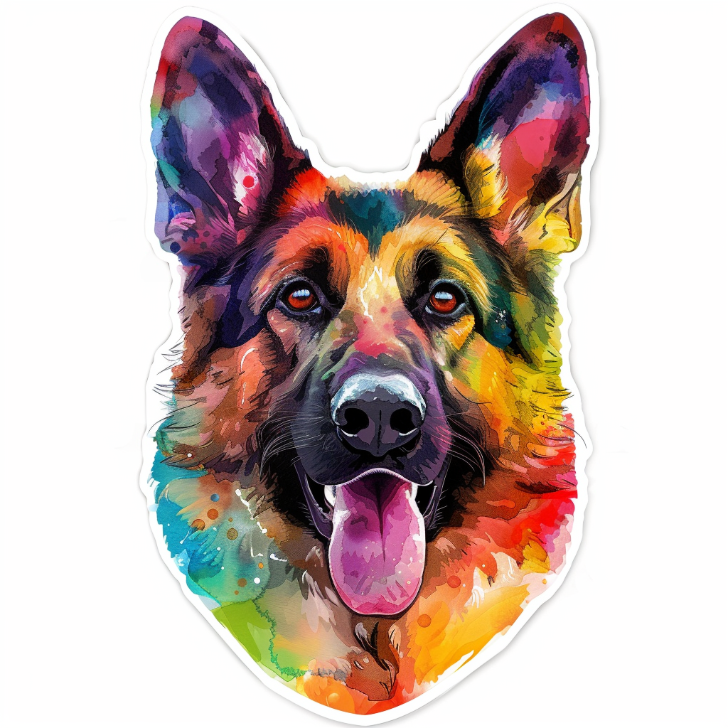 German Shepherd Dog Vinyl Decal Sticker for Car, Laptop, Tumbler and more # F011411