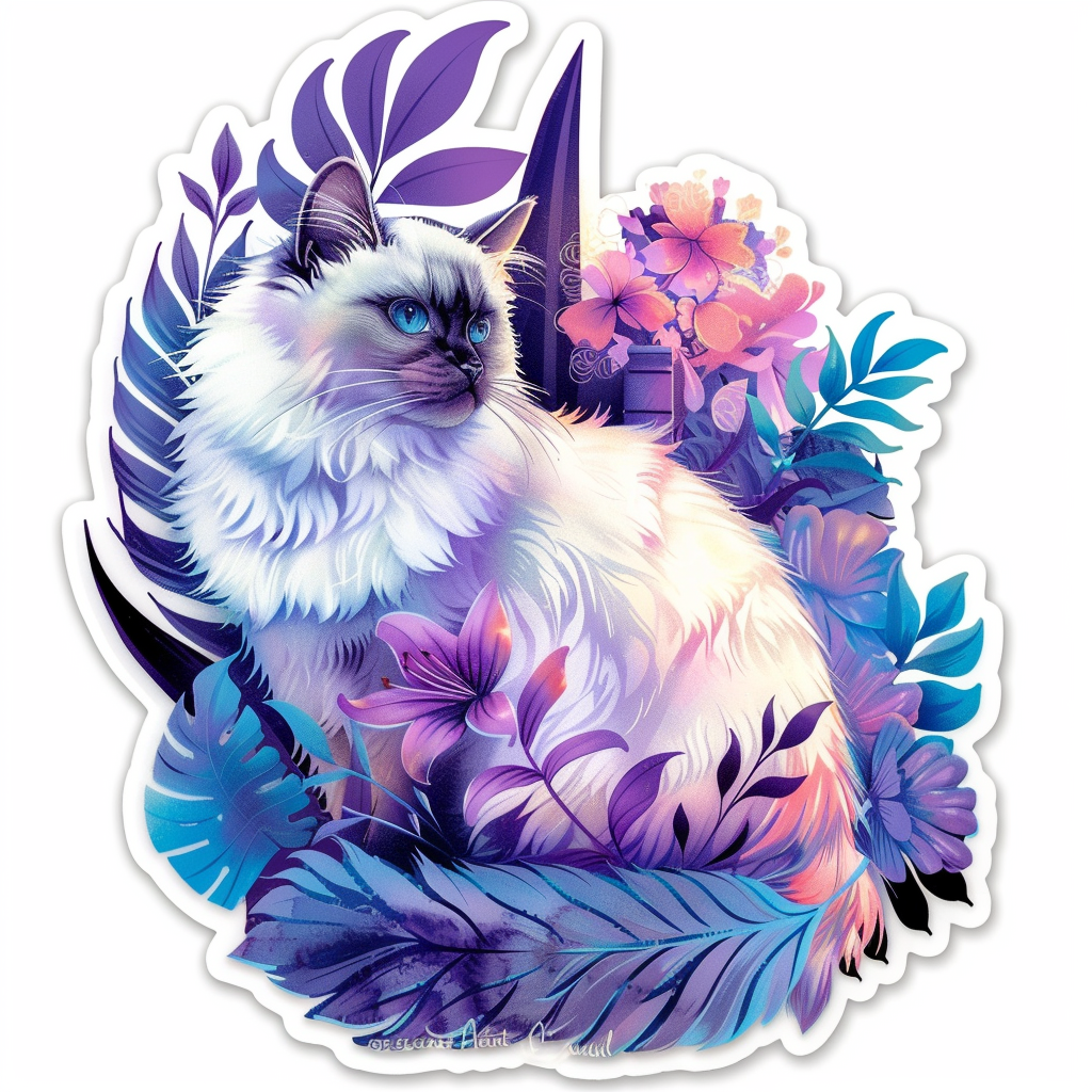 Ragdoll Cat Vinyl Decal Sticker for Car, Laptop, Tumbler and more # F07976