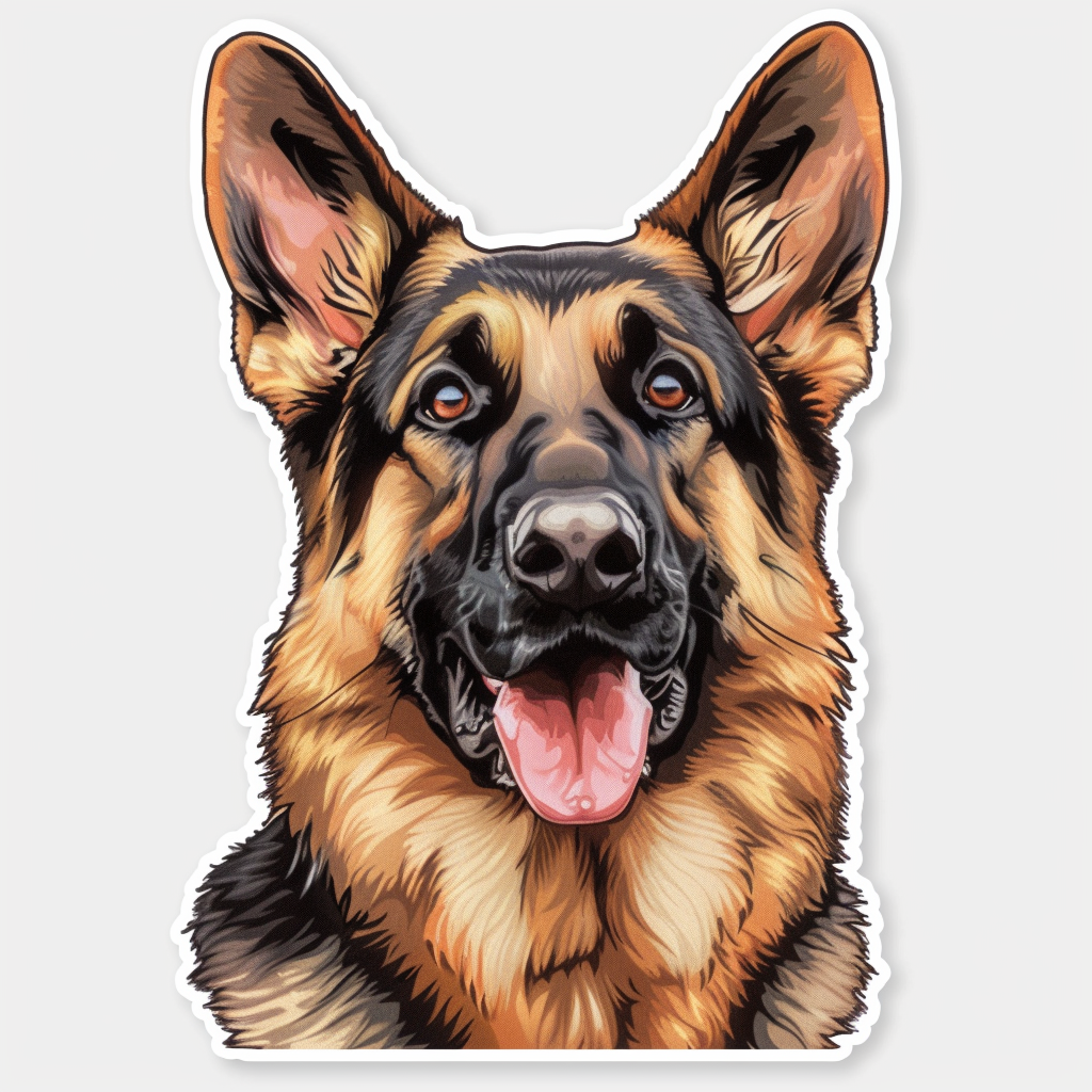 German Shepherd Dog Vinyl Decal Sticker for Car, Laptop, Tumbler and more # F011666