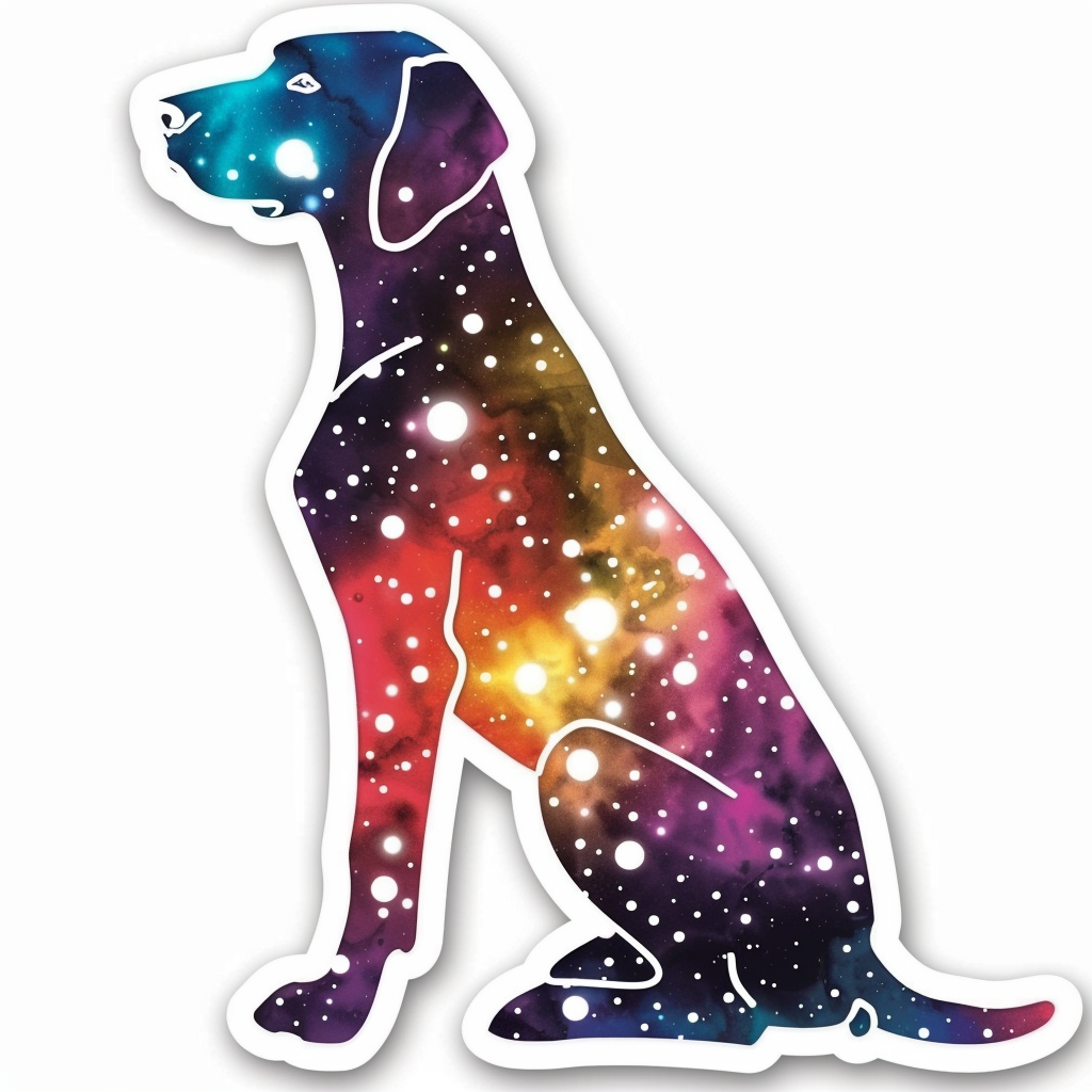 Great Dane Dog Expressive surreal Vinyl Decal Sticker for Car, Laptop, Tumbler and more # F022782