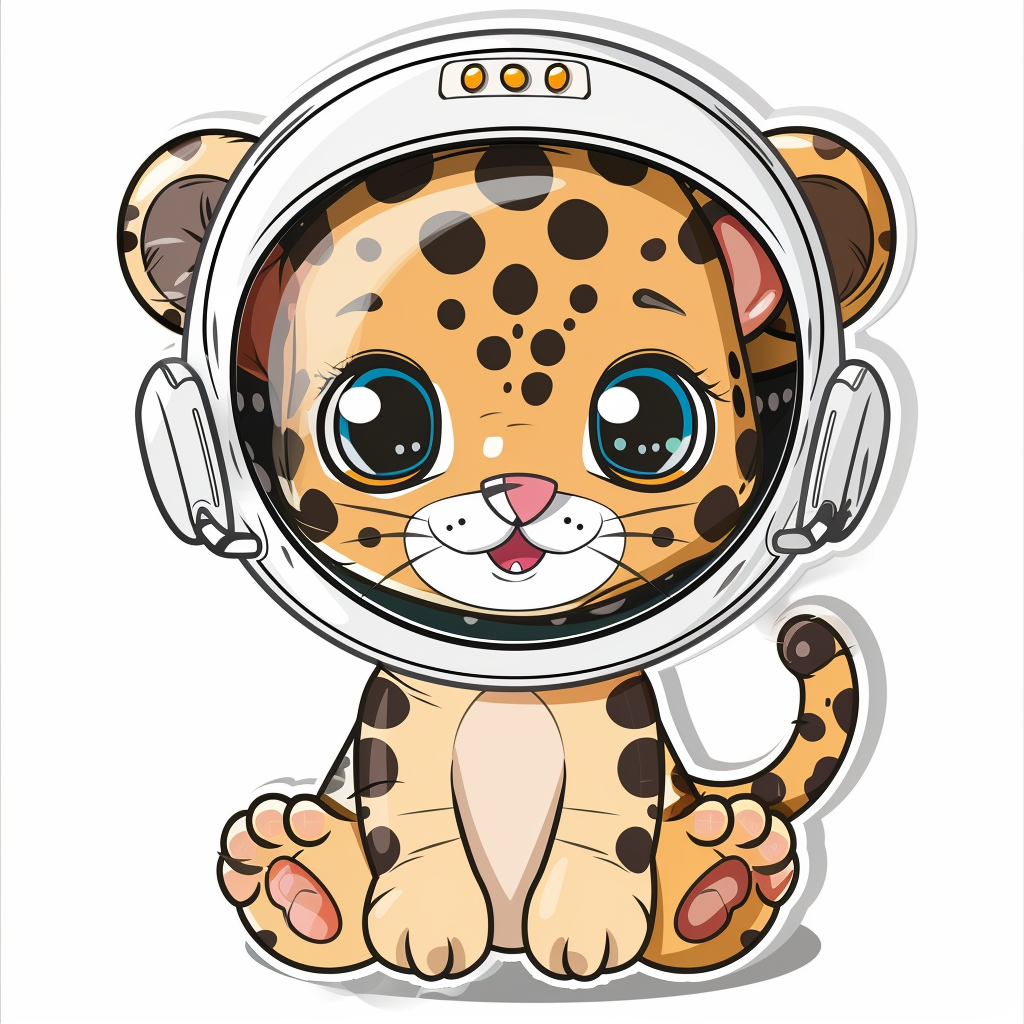 Leopard majestic Expressive surreal Vinyl Decal Sticker for Car, Laptop, Tumbler and more # F022618