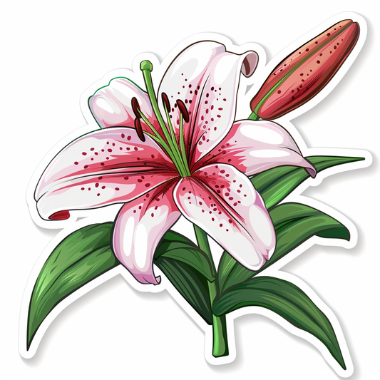 Lily flower majestic Expressive surreal Vinyl Decal Sticker for Car, Laptop, Tumbler and more # F023285