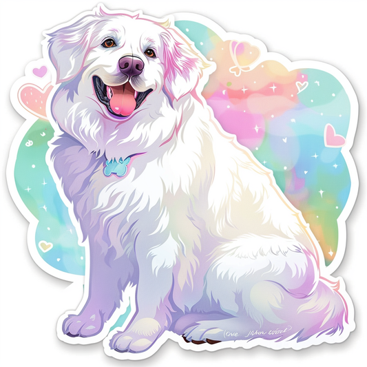 Sticker of Great Pyrenees dog  Vinyl Decal Sticker for Car, Laptop, Tumbler and more # F023646