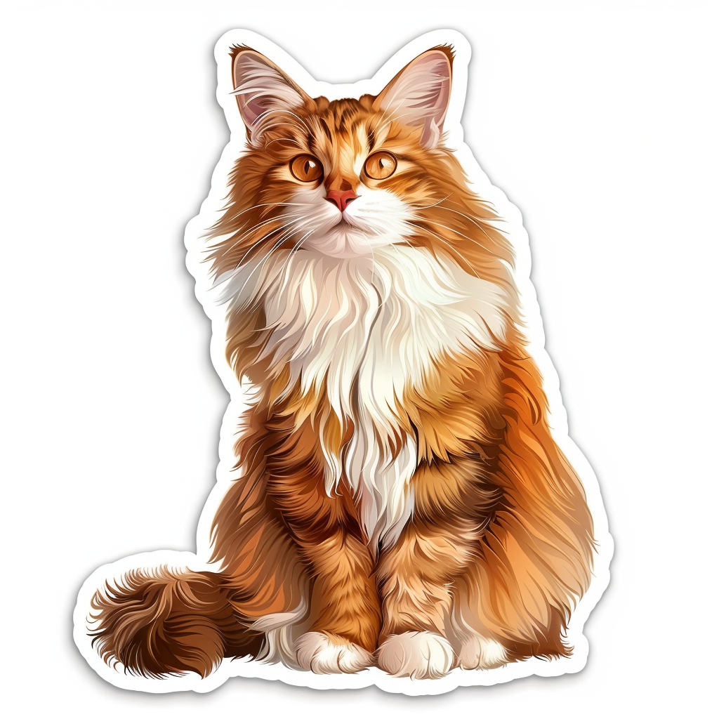 Maine Coon cat Vinyl Decal Sticker for Car, Laptop, Tumbler and more # F07999