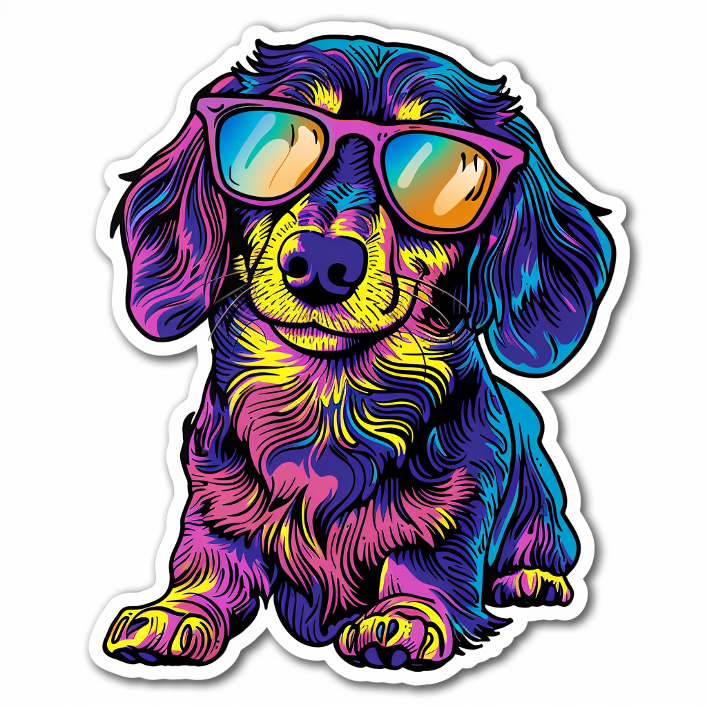 Dachshund Dog Vinyl Decal Sticker for Car, Laptop, Tumbler and more # F013025