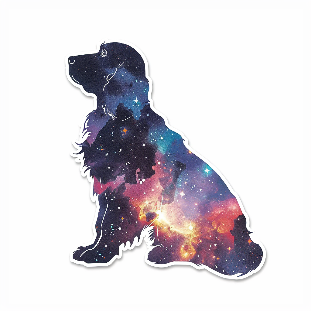 Cocker Spaniel Dog majestic Expressive surreal Vinyl Decal Sticker for Car, Laptop, Tumbler and more # F020366-4" x 4"