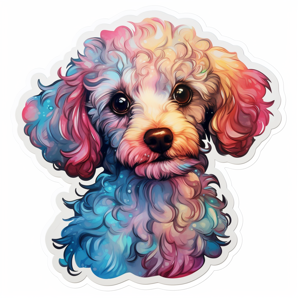 Poodle dog Vinyl Decal Sticker for Car, Laptop, Tumbler and more # F012212