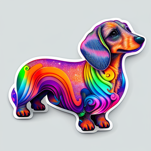 Heartcore Dachshund Dog Vinyl Decal Sticker for Car, Laptop, Tumbler and more # F012747