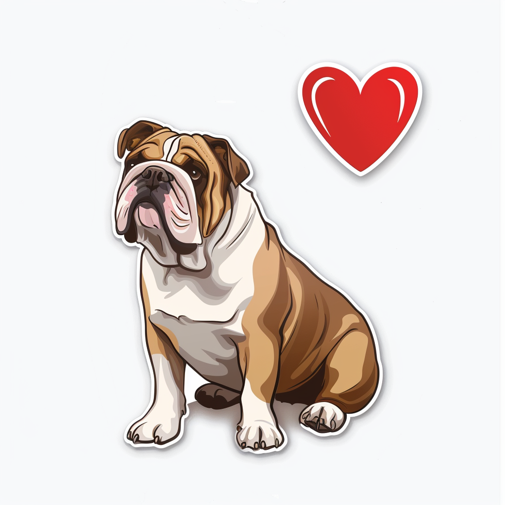 Bulldog Dog majestic Expressive surreal Vinyl Decal Sticker for Car, Laptop, Tumbler and more # F017472