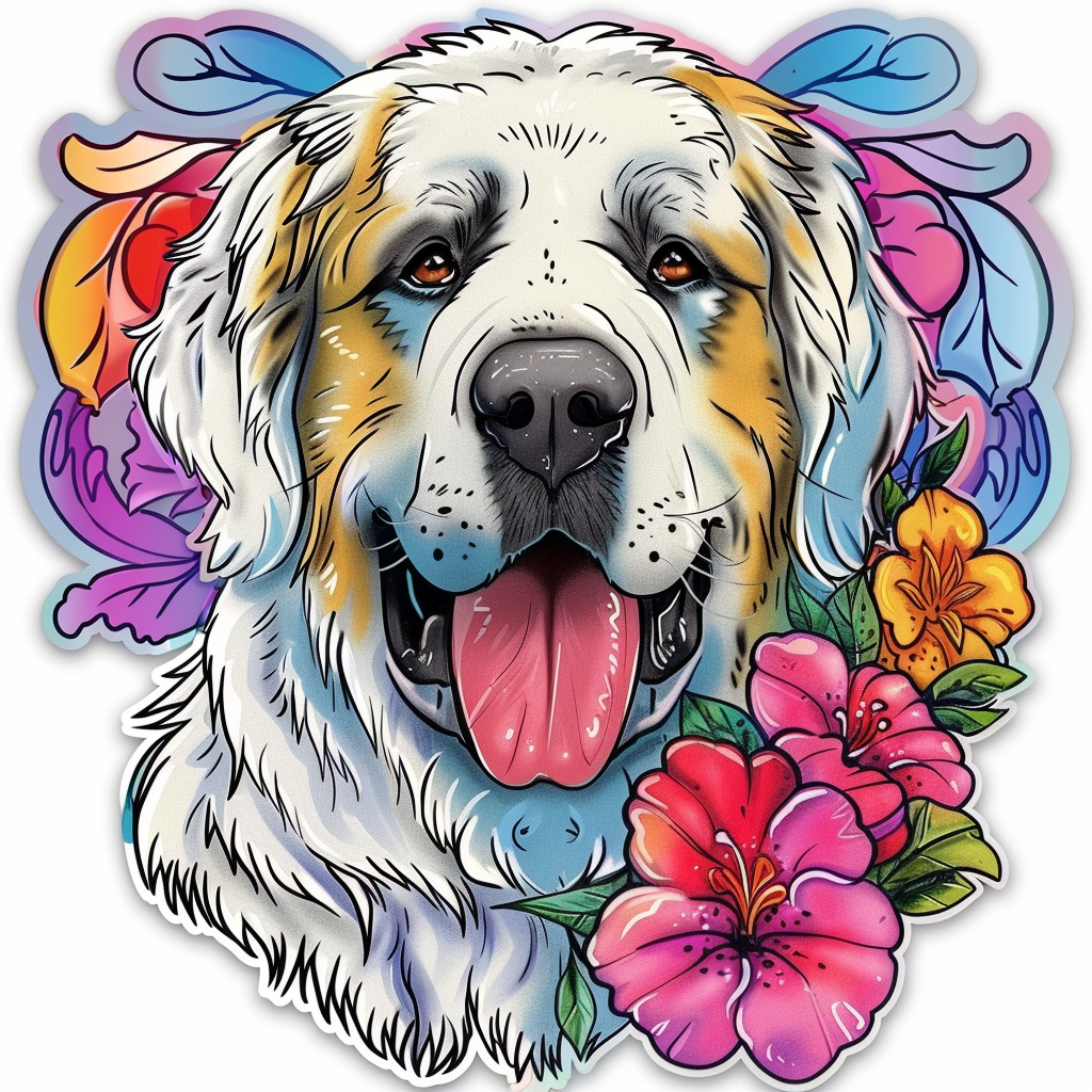 Great Pyrenees dog Vinyl Decal Sticker for Car, Laptop, Tumbler and more # F023495