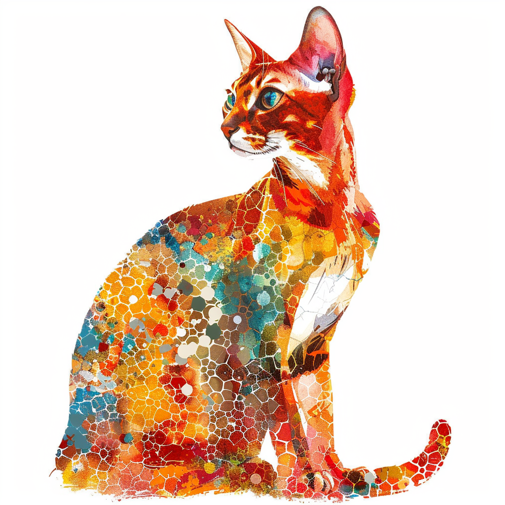 Abyssinian cat Vinyl Decal Sticker for Car, Laptop, Tumbler and more # F07570