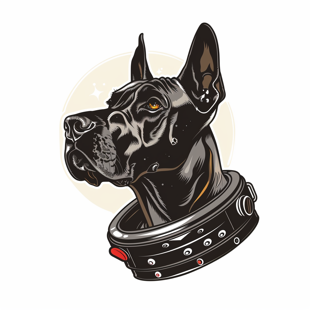 Great Dane Dog Expressive surreal Vinyl Decal Sticker for Car, Laptop, Tumbler and more # F022681