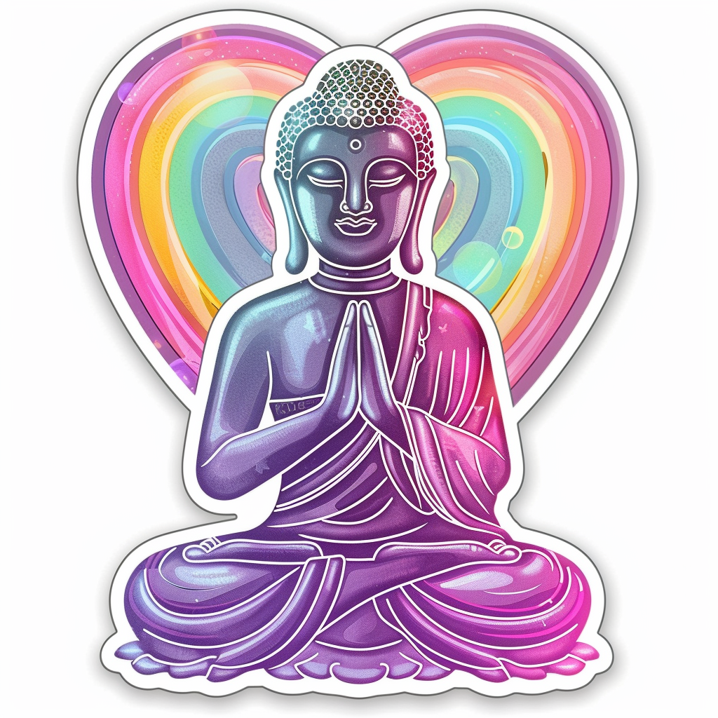 Sticker of a Buddha majestic Expressive surreal Vinyl Decal Sticker for Car, Laptop, Tumbler and more # F017215