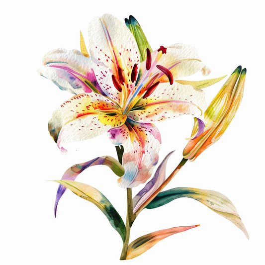 Lily flower majestic Expressive surreal Vinyl Decal Sticker for Car, Laptop, Tumbler and more # F023284