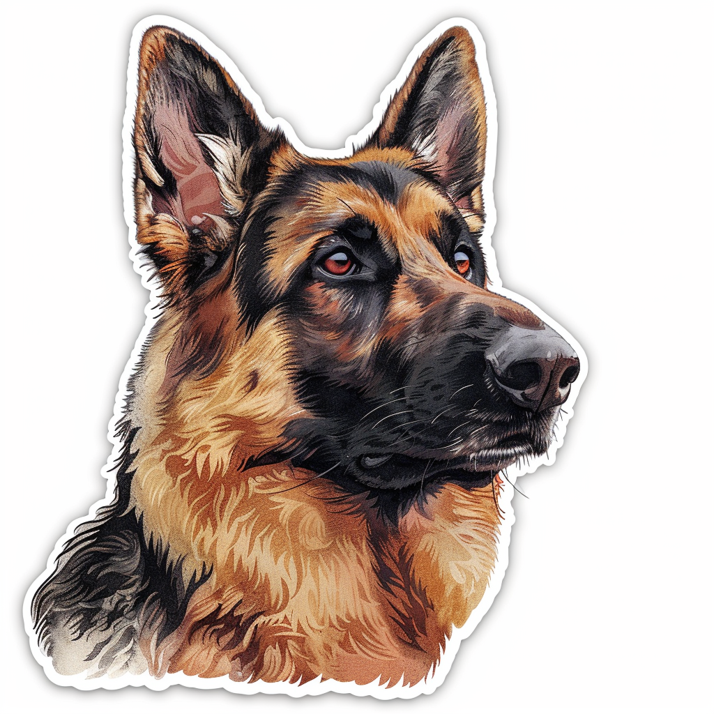 German Shepherd Dog Vinyl Decal Sticker for Car, Laptop, Tumbler and more # F011642