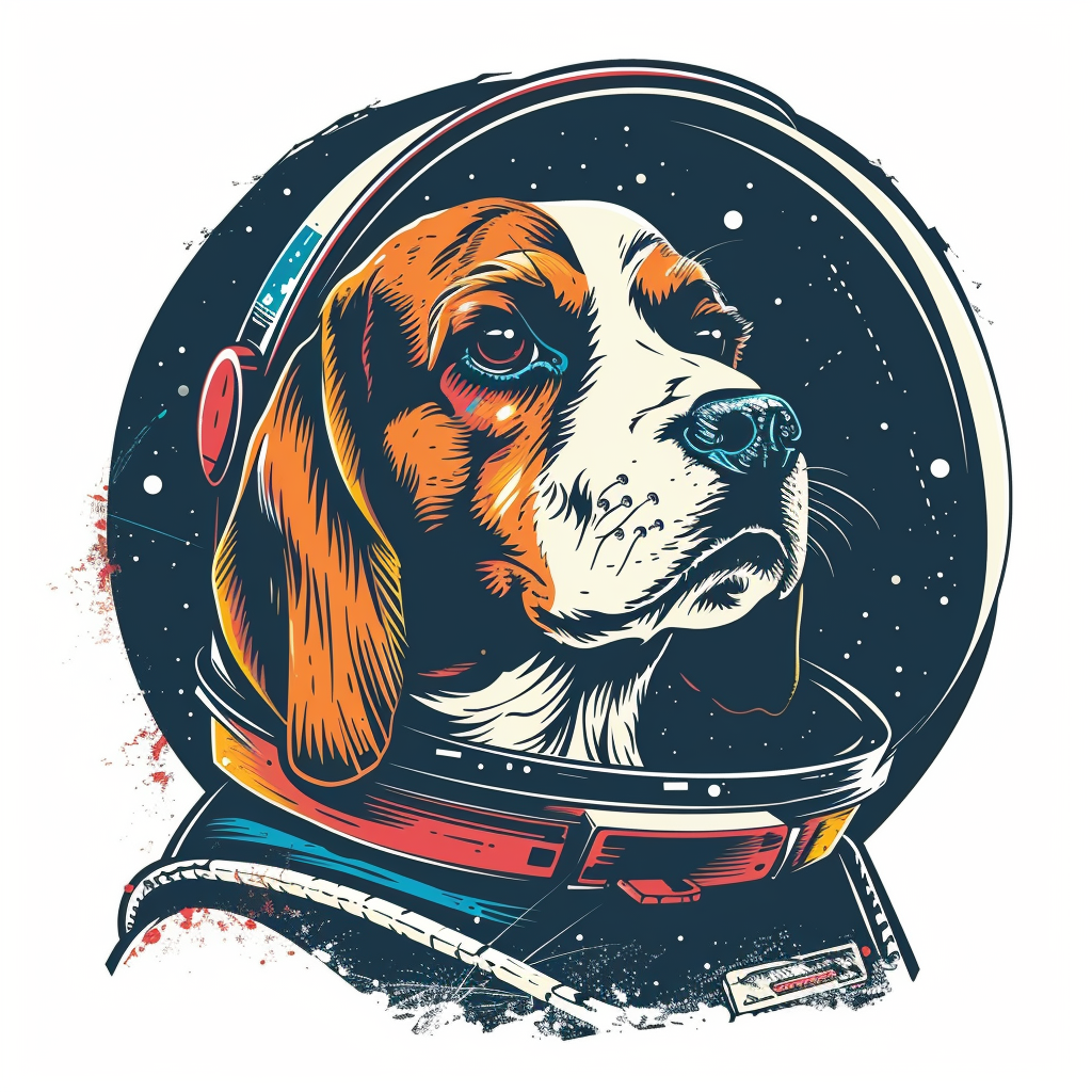 Beagle dog astronaut Vinyl Decal Sticker for Car, Laptop, Tumbler and more # F011892