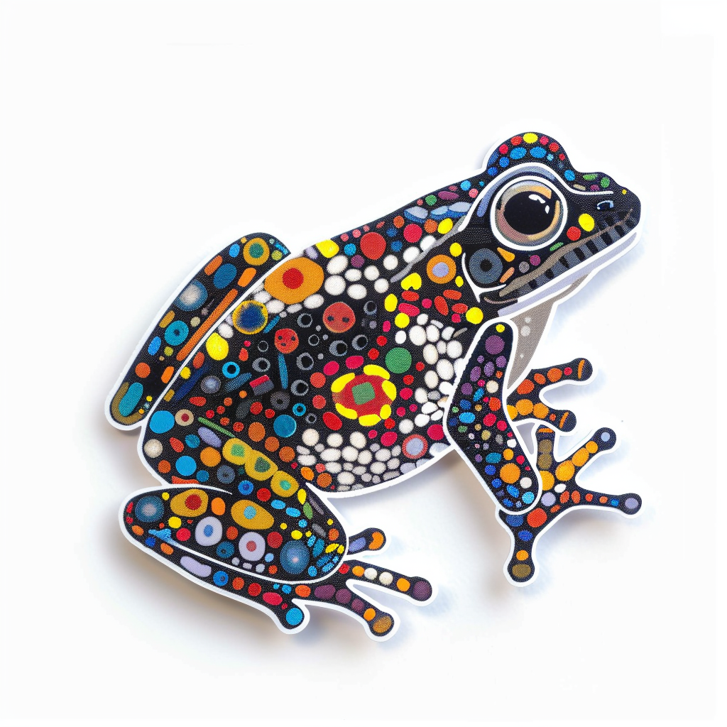 Sticker of a Frog majestic Expressive surreal Vinyl Decal Sticker for Car, Laptop, Tumbler and more # F015820
