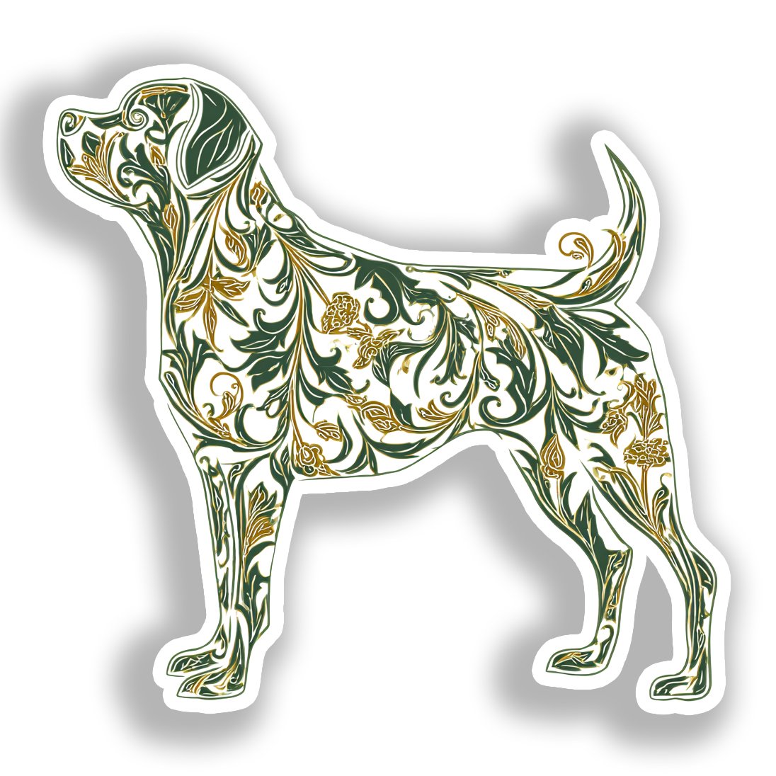 Rottweiler Dog Vinyl Decal Sticker for Car, Laptop, Tumbler and more # A017961-4" x 4"