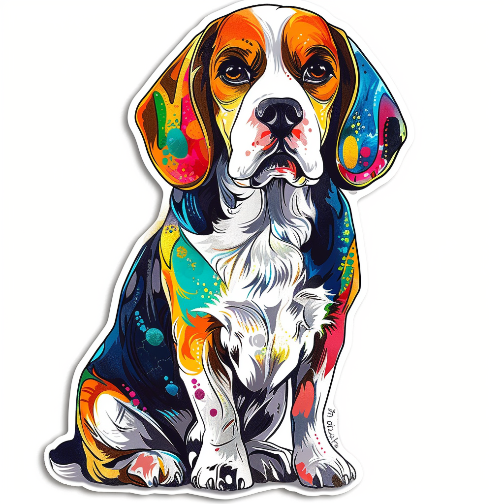 Beagle dog Vinyl Decal Sticker for Car, Laptop, Tumbler and more # F012149