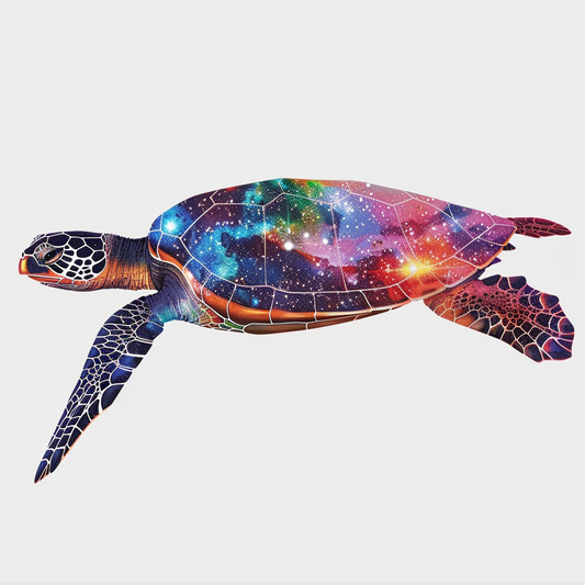 turtle majestic Expressive surreal Vinyl Decal Sticker for Car, Laptop, Tumbler and more # F022107-4" x 4"