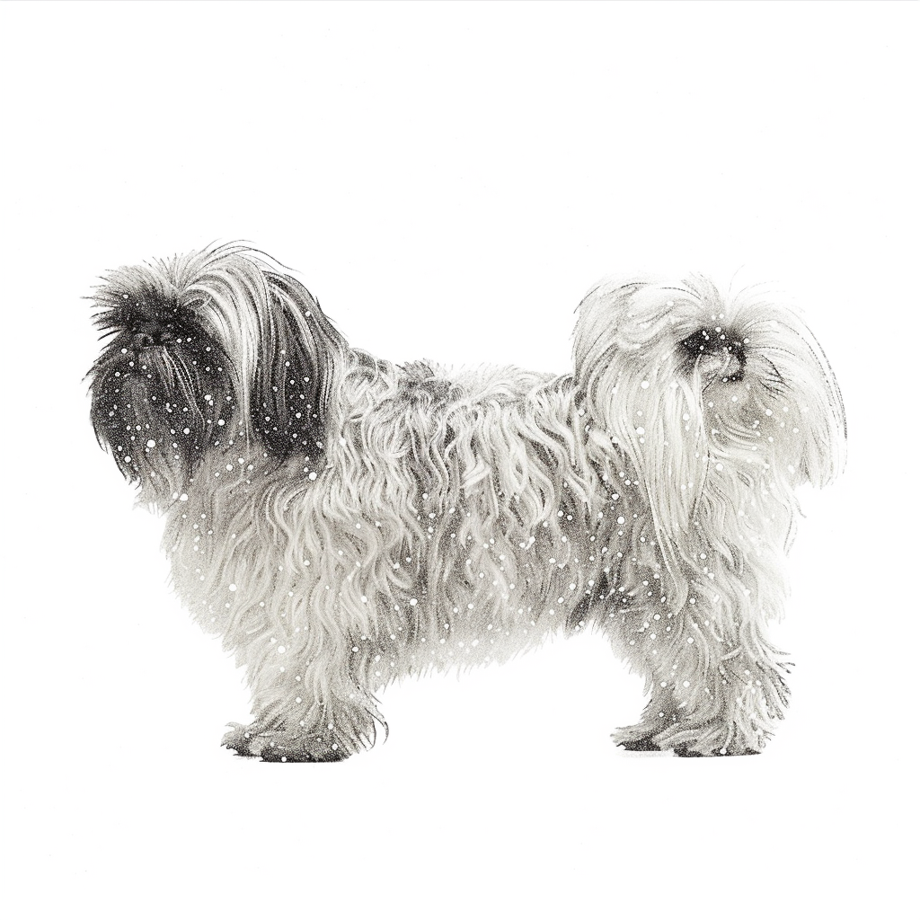 Adorable Shih Tzu Dog Expressive surreal Vinyl Decal Sticker for Car, Laptop, Tumbler and more # F018257