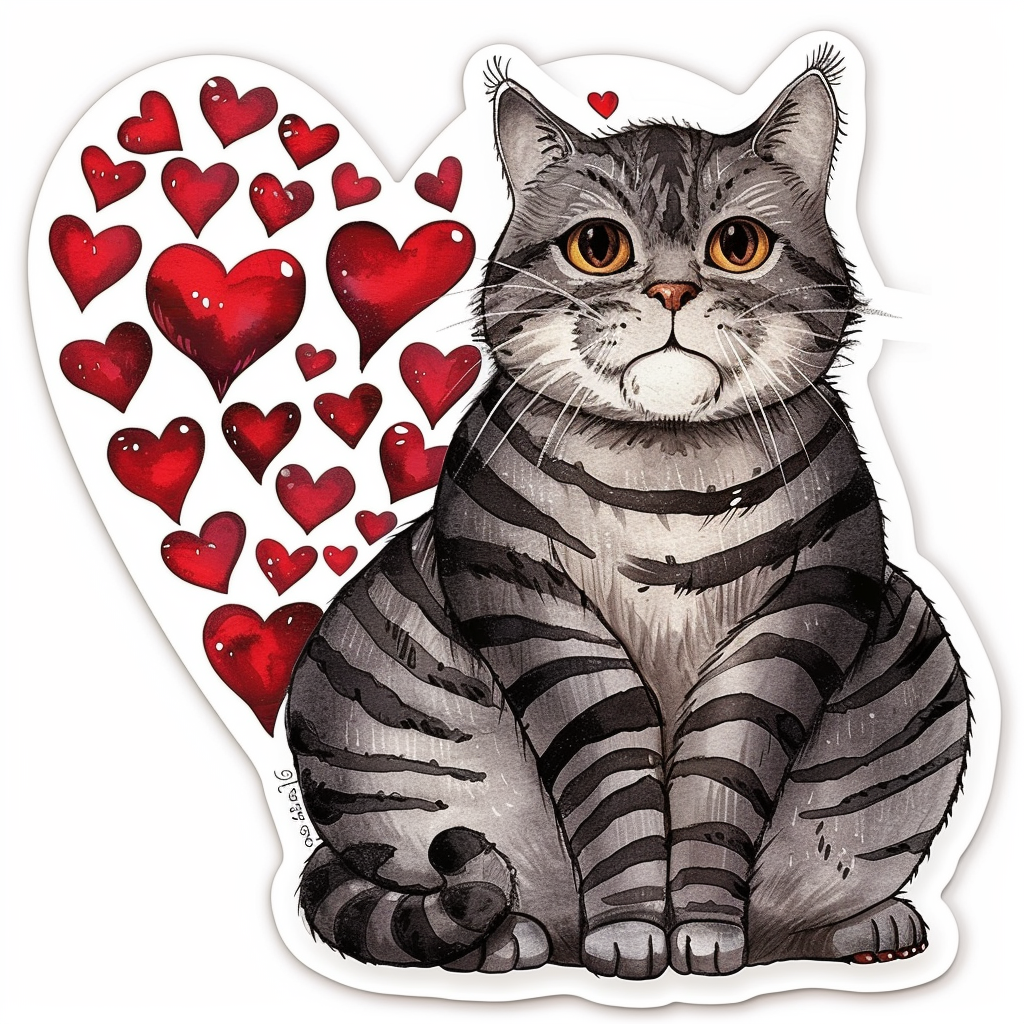 American Shorthair Cat majestic Expressive surreal Vinyl Decal Sticker for Car, Laptop, Tumbler and more # F018876