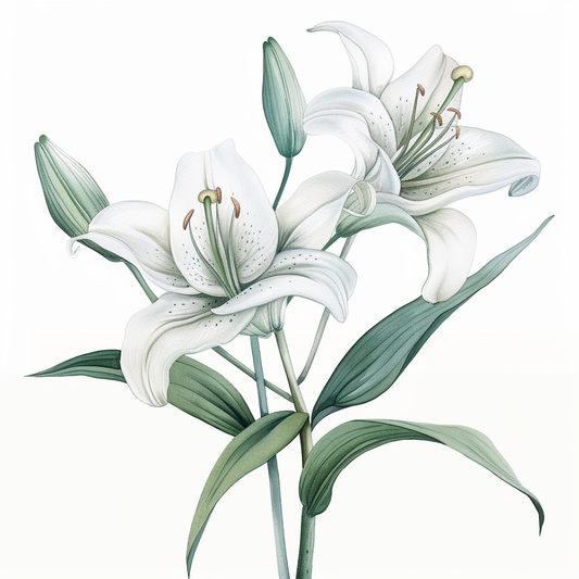 Lily flower majestic Expressive surreal Vinyl Decal Sticker for Car, Laptop, Tumbler and more # F023324