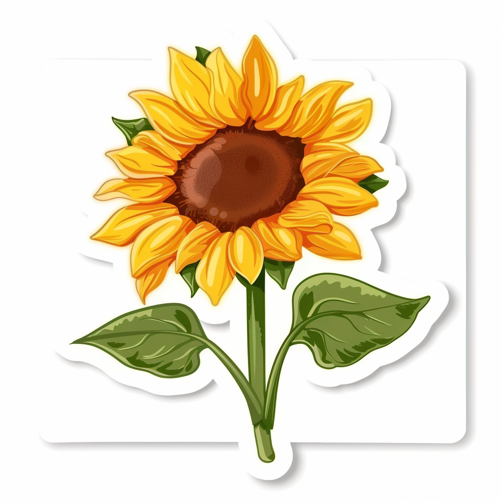 Sunflower flower majestic Expressive surreal Vinyl Decal Sticker for Car, Laptop, Tumbler and more # F022957