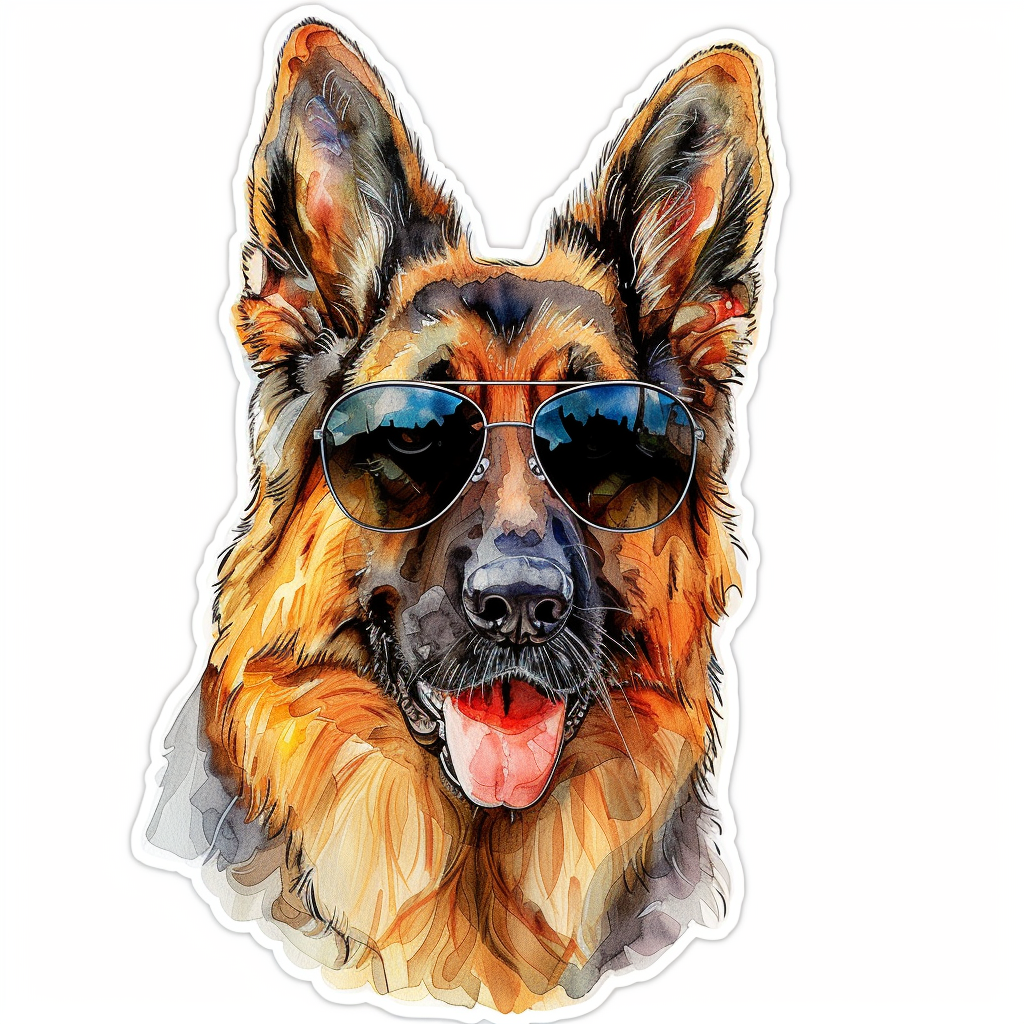 German Shepherd Dog Vinyl Decal Sticker for Car, Laptop, Tumbler and more # F011582