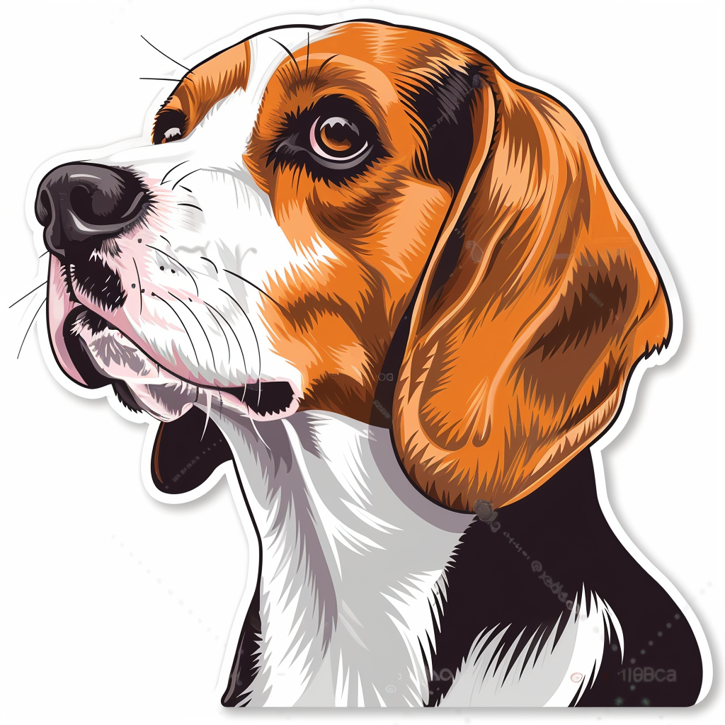 Beagle dog Vinyl Decal Sticker for Car, Laptop, Tumbler and more # F011786