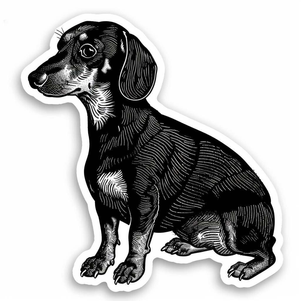 Dachshund Dog Vinyl Decal Sticker for Car, Laptop, Tumbler and more # F013100