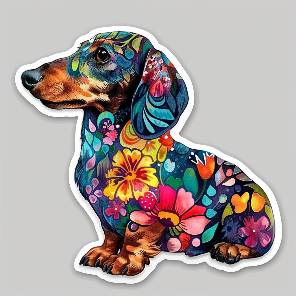 Dachshund Dog Vinyl Decal Sticker for Car, Laptop, Tumbler and more # F012823