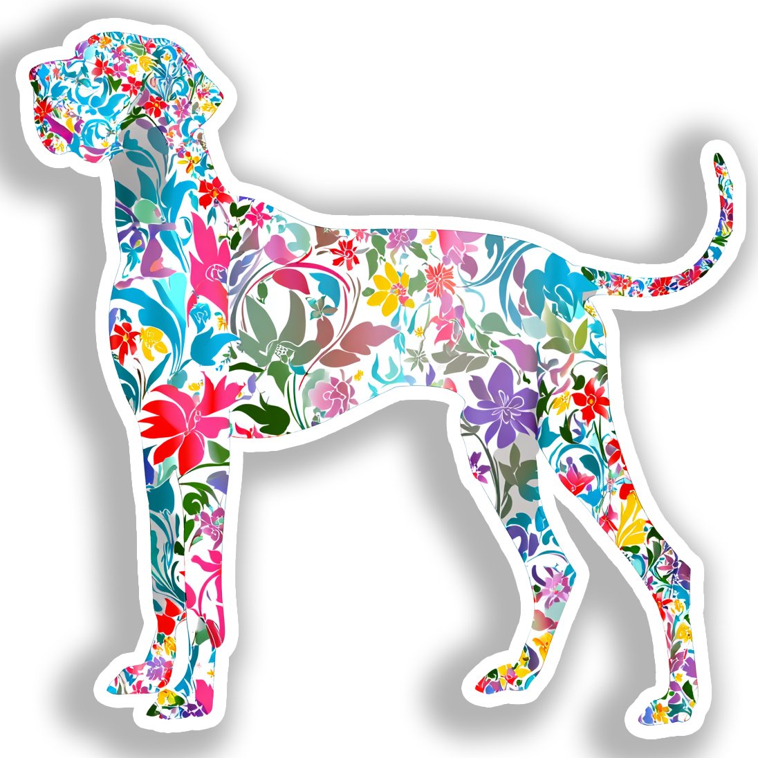 Great Dane Dog Vinyl Decal Sticker for Car, Laptop, Tumbler and more # A019491-4" x 4"