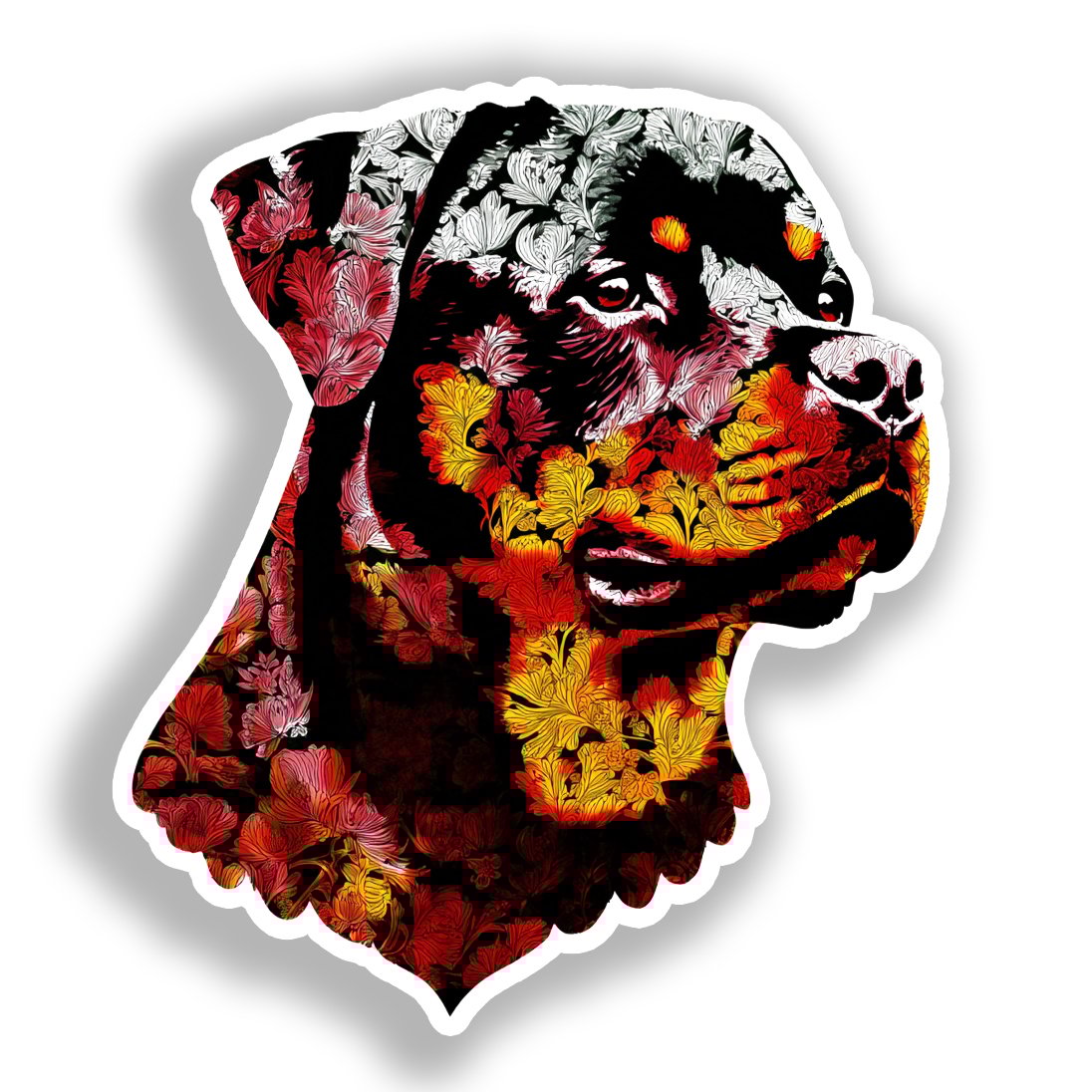 Rottweiler Dog Vinyl Decal Sticker for Car, Laptop, Tumbler and more # A017982-4" x 4"