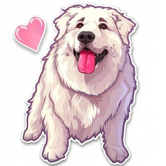 Sticker of Great Pyrenees dog  Vinyl Decal Sticker for Car, Laptop, Tumbler and more # F023671
