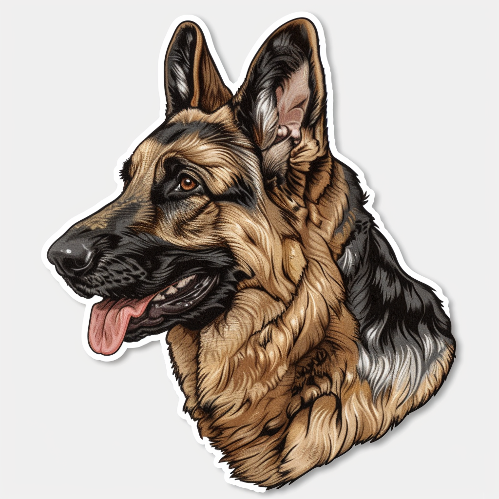 German Shepherd Dog Vinyl Decal Sticker for Car, Laptop, Tumbler and more # F011365