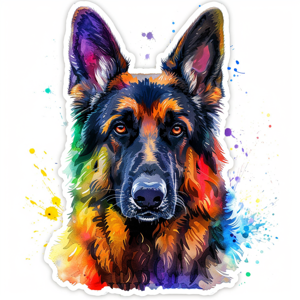 German Shepherd Dog Vinyl Decal Sticker for Car, Laptop, Tumbler and more # F011598