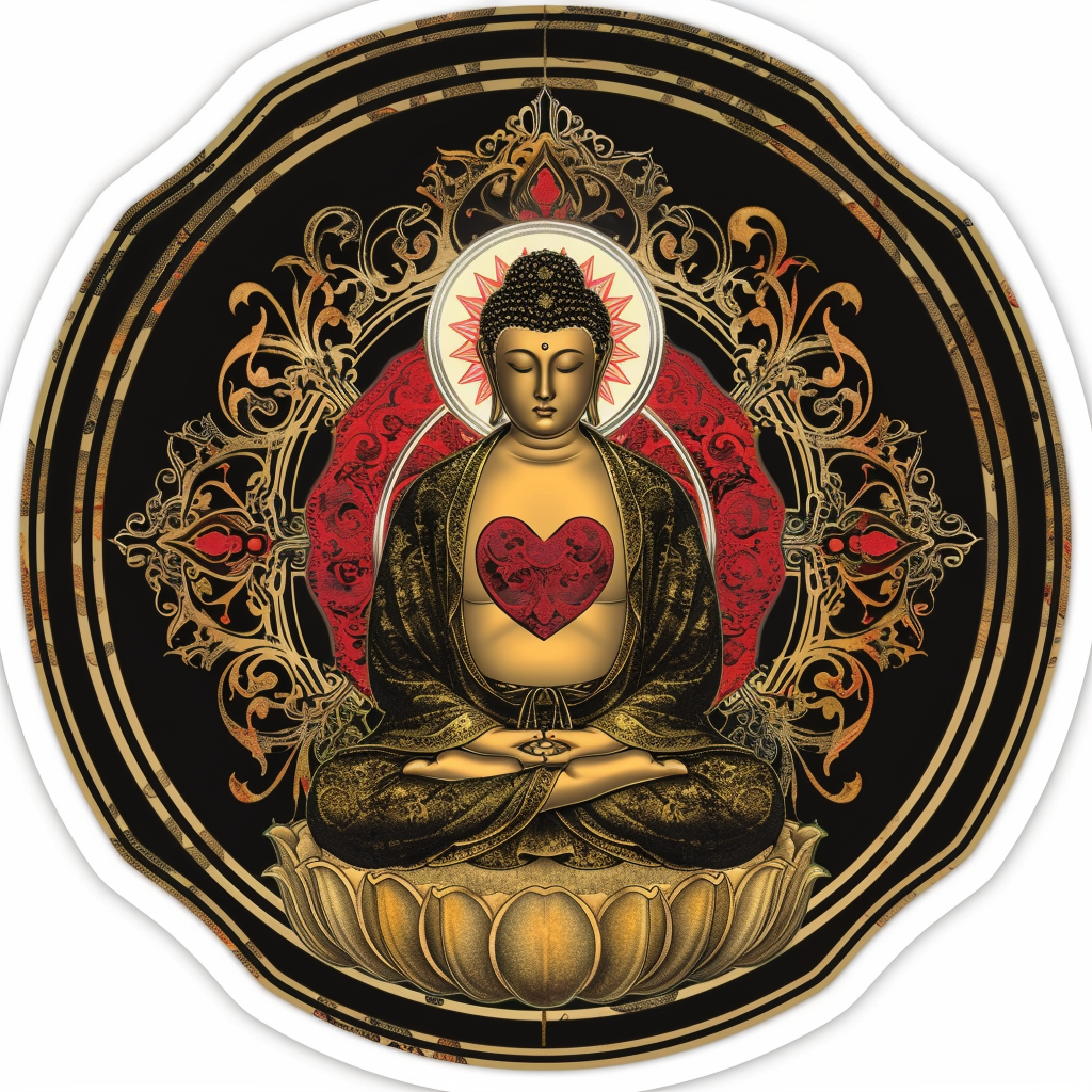 Buddha majestic Expressive surreal Vinyl Decal Sticker for Car, Laptop, Tumbler and more # F016963