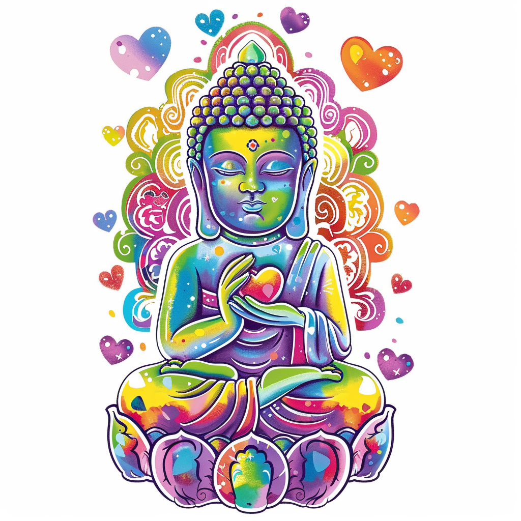 Sticker of a Buddha majestic Expressive surreal Vinyl Decal Sticker for Car, Laptop, Tumbler and more # F017220
