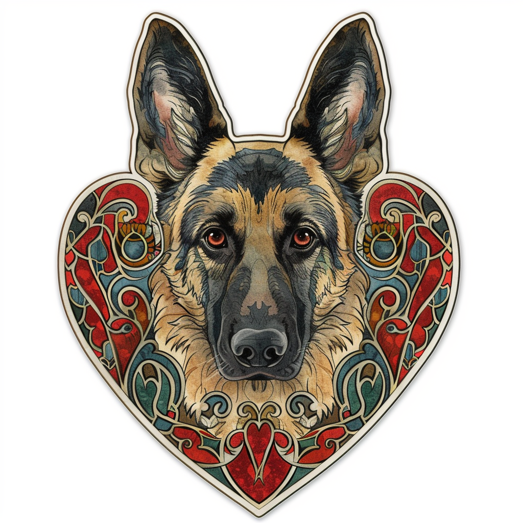 German Shepherd Dog Vinyl Decal Sticker for Car, Laptop, Tumbler and more # F011335