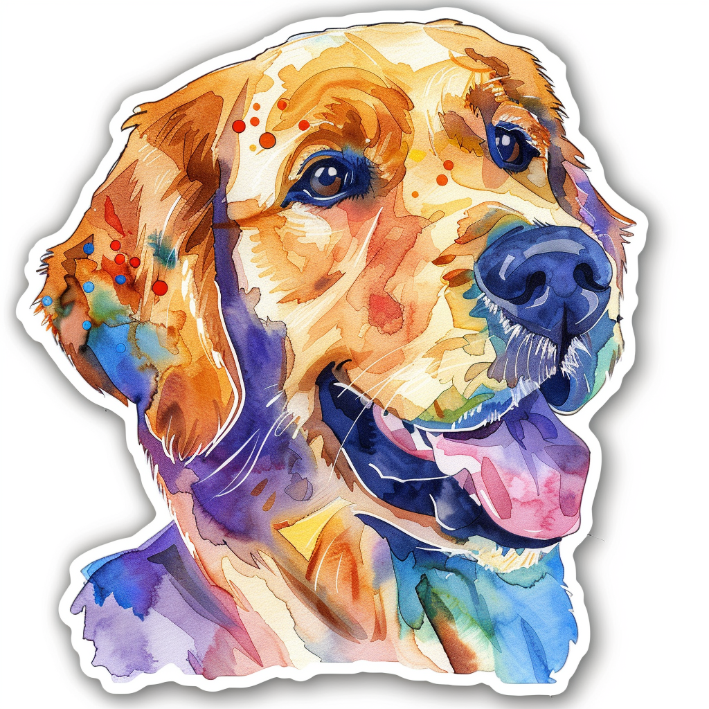 Golden Retriever Dog Vinyl Decal Sticker for Car, Laptop, Tumbler and more # F010546