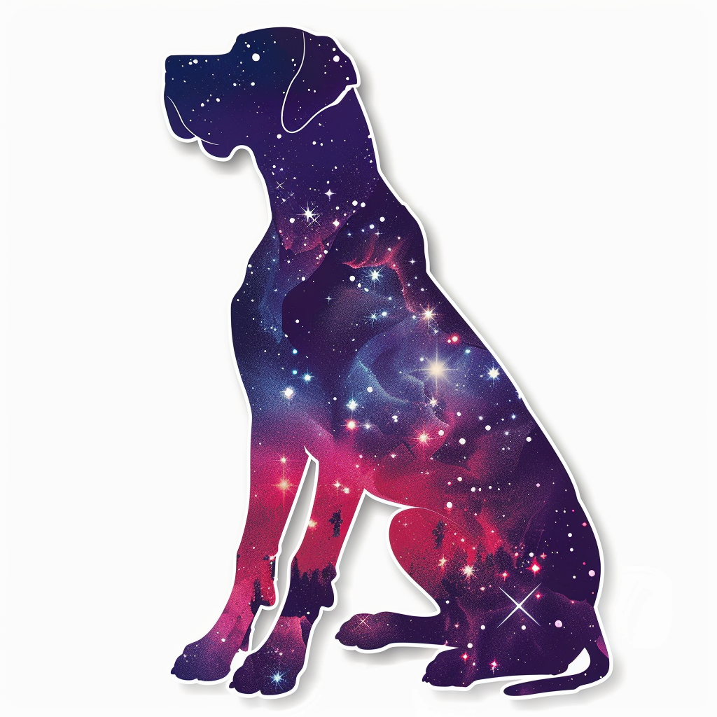 Great Dane Dog Expressive surreal Vinyl Decal Sticker for Car, Laptop, Tumbler and more # F022775