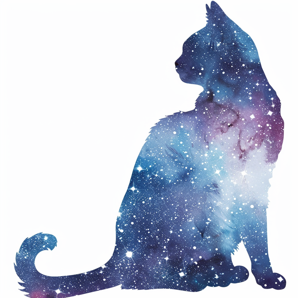 Sticker of a Persian Cat galaxy majestic Expressive surreal Vinyl Decal Sticker for Car, Laptop, Tumbler and more # F016341