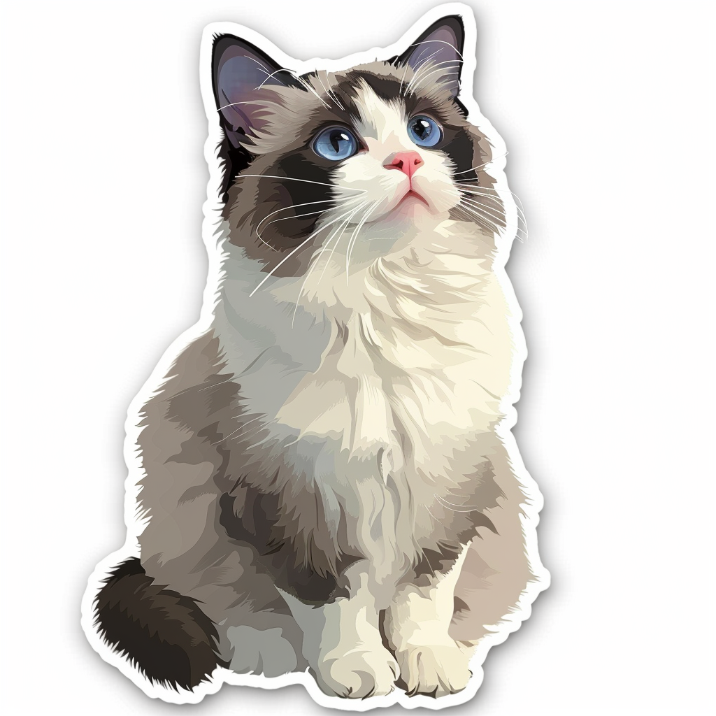 Ragdoll cat Vinyl Decal Sticker for Car, Laptop, Tumbler and more # F07820