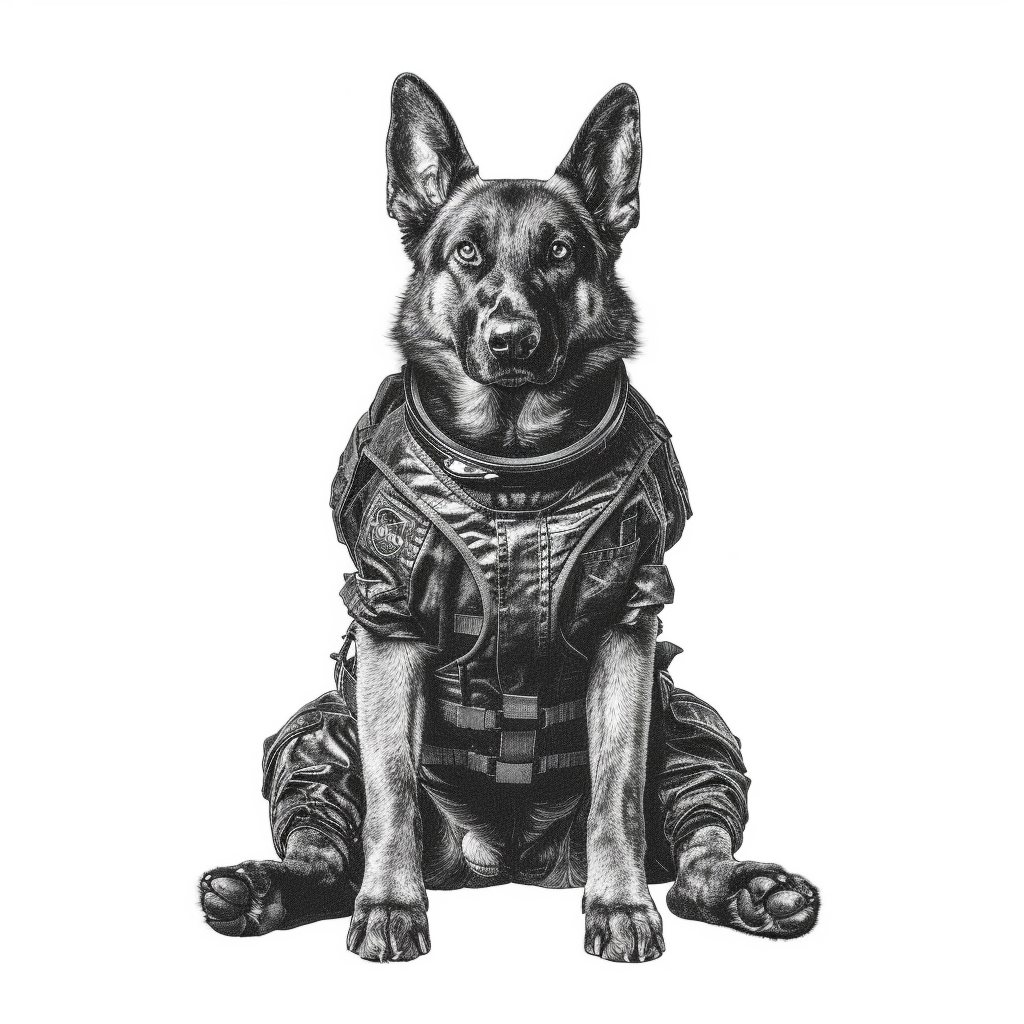 German Shepherd Dog astronaut Vinyl Decal Sticker for Car, Laptop, Tumbler and more # F011721