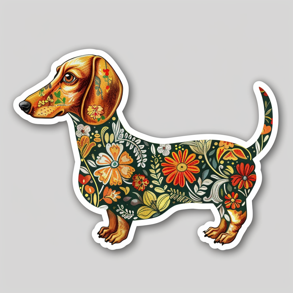 Dachshund Dog Heartcore Vinyl Decal Sticker for Car, Laptop, Tumbler and more # F012853