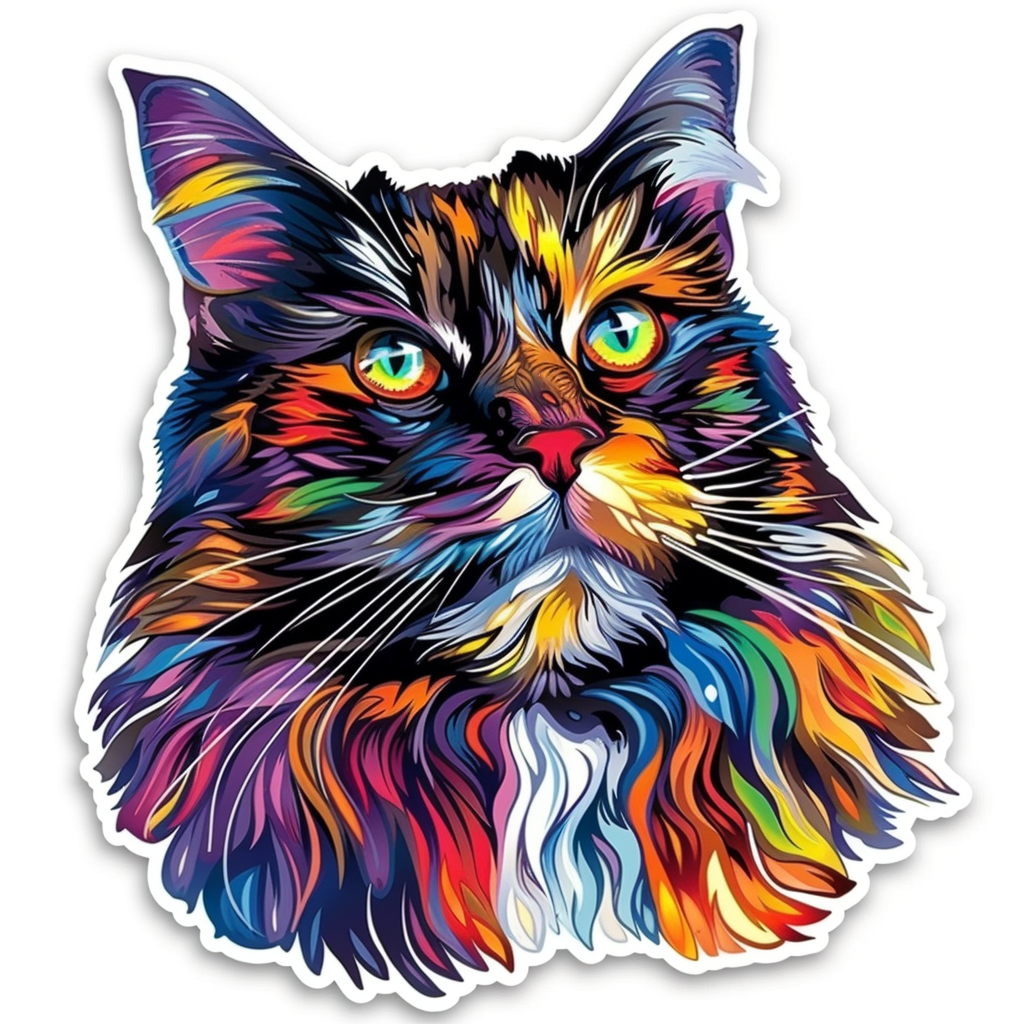 Maine Coon cat Vinyl Decal Sticker for Car, Laptop, Tumbler and more # F07841