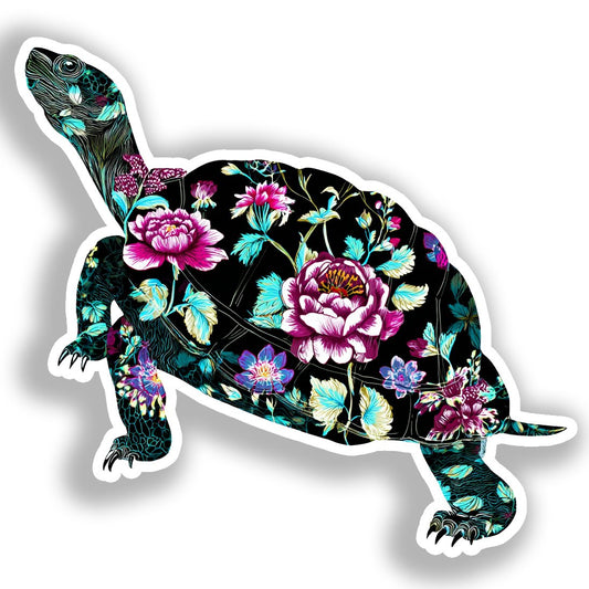 Turtle Vinyl Decal Sticker for Car, Laptop, Tumbler and more # A018374-4" x 4"